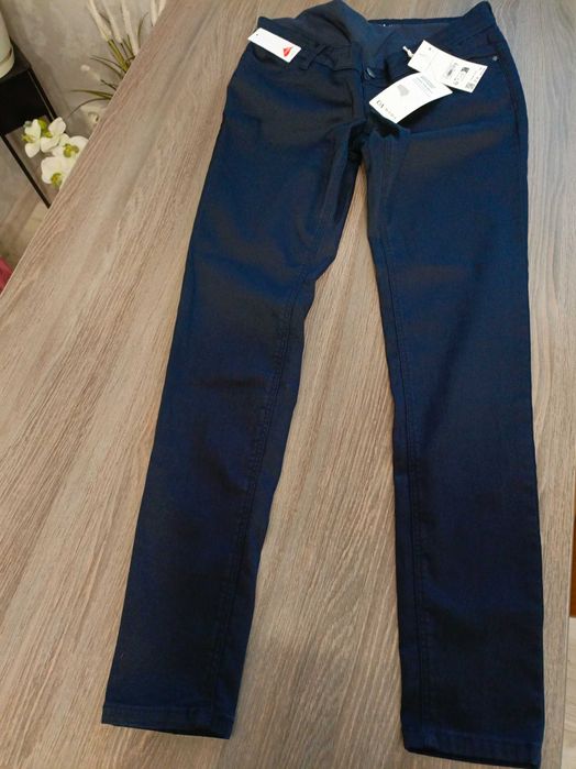 spodnie ciążowe niebieskie