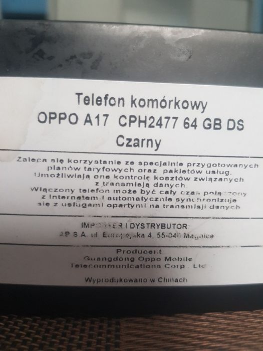 Oppo  A17.       cph2447  64gb 4ram