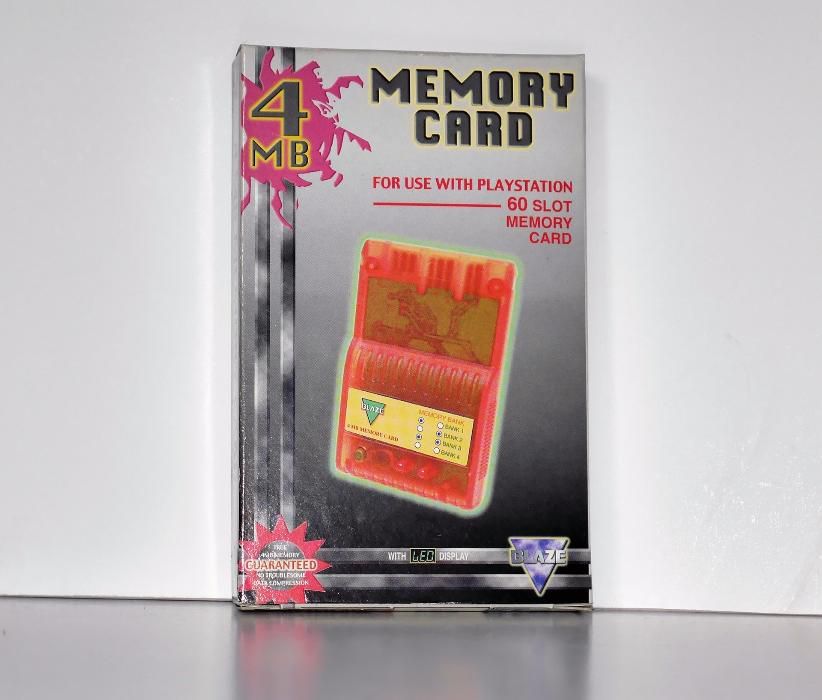 Cartões de Memória diversos para PlayStation 1 (NOVOS, embalados)