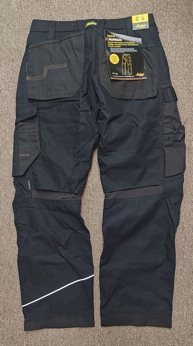 -85% TOTAL SALE Dwupak spodni 6314 Snickers RuffWork 100 spodnie robocze najmocniejsze pas 88cm BHP czarne wzrost ponizej 175cm