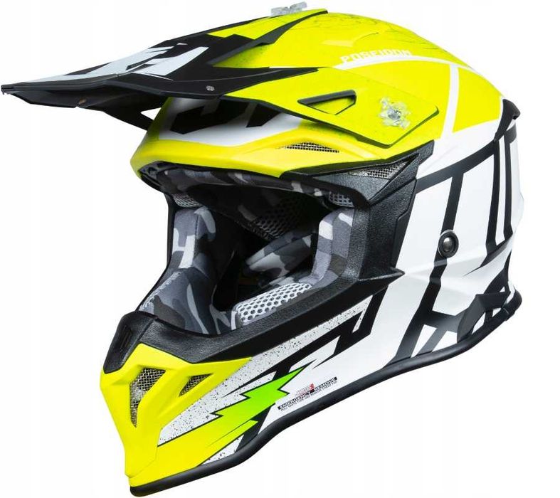 Kask dziecięcy XS rower hulajnoga cross quad HOMOLOGACJA FLUO 53-54CM