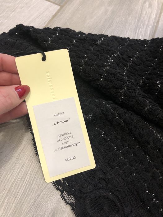 Kaptur szalik komin z lisem uszlachetnionym