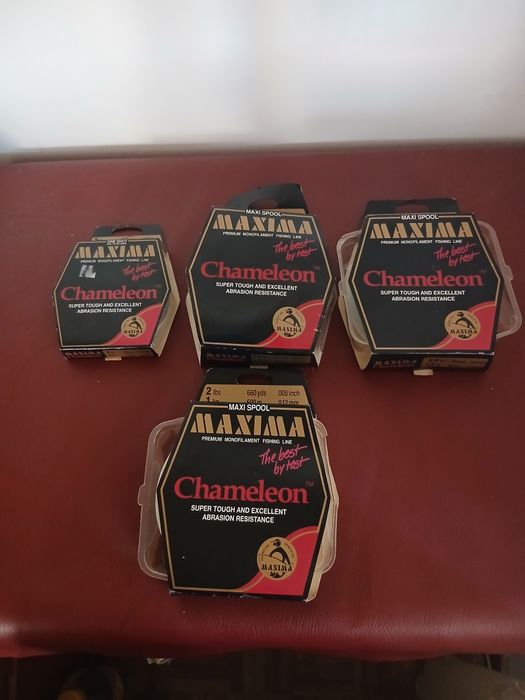 4 caixas de fio de pesca Chamelon 1kg preço para todos