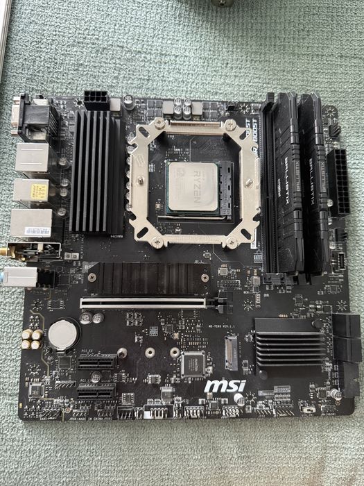 Zestaw AM4 mobo+cpu+cooler
