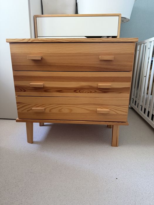 Komoda drewniana lite drewno skandynawska 74,5x79x42,5 cm
