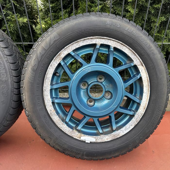 Kultowe oryginalne alufelgi VW Golf Cabrio Snowflake 14 cali 4x100- cena za komplet - wysyłka