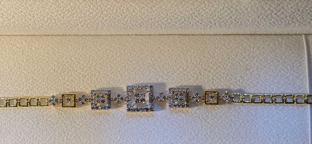 Bransoletka Ze Złota 8.00GR 14K(585) I Diamentami Naturalnymi 1.59CT