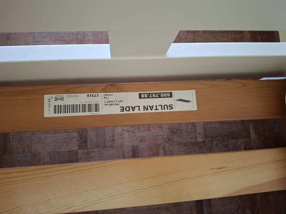 Cama de criança IKEA SULTAN LADE 70x160 cm – branca