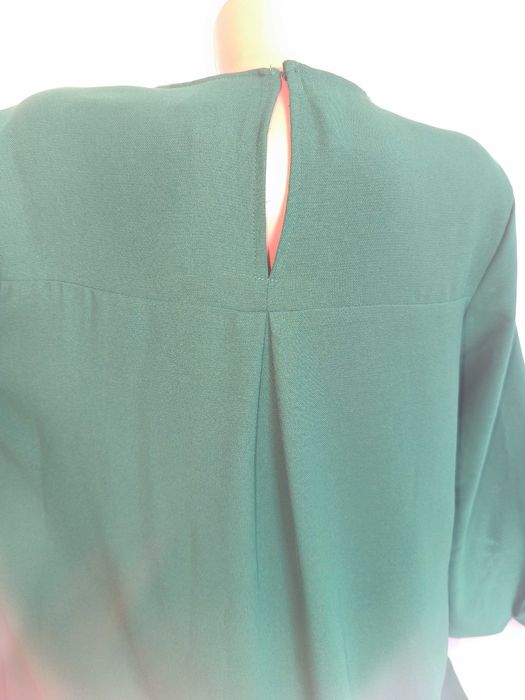 Блузка 52 розмір блуза з вишивкою Рішельє зеленого кольору