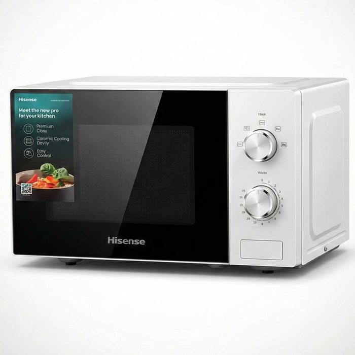 Kuchenka mikrofalowa Hisense H20MOWP1 20L 700W Pokrętła OUTLET 18BH40