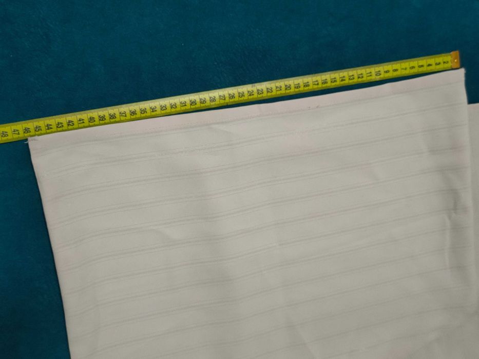 Короткие чехлы на спинку стульев. 2шт. синий и молочный цвет