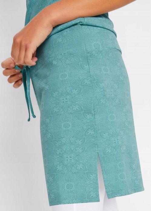 B.P.C komplet turkusowa tunika + białe legginsy ^56/58