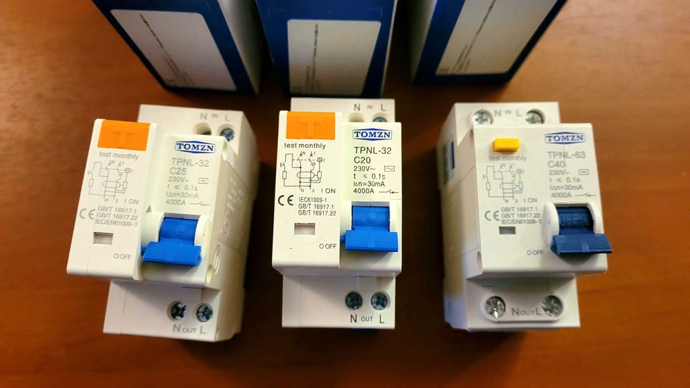 TOMZN УЗО диференціальний автомат АС 16А  20А  25А  32А  40А  63А