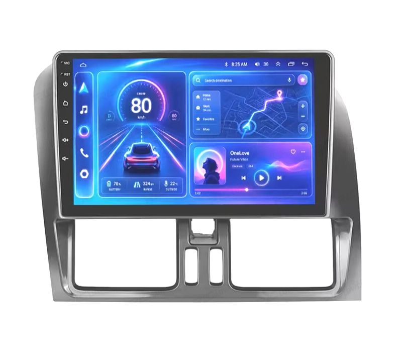 RÁDIO GPS 9'' ANDROID 13 VOLVO XC60 08-18 2 DIN 4GB+64GB