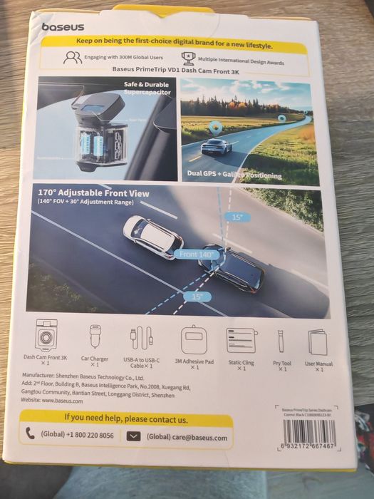 Kamera samochodowa Baseus VD1 3K WIFI