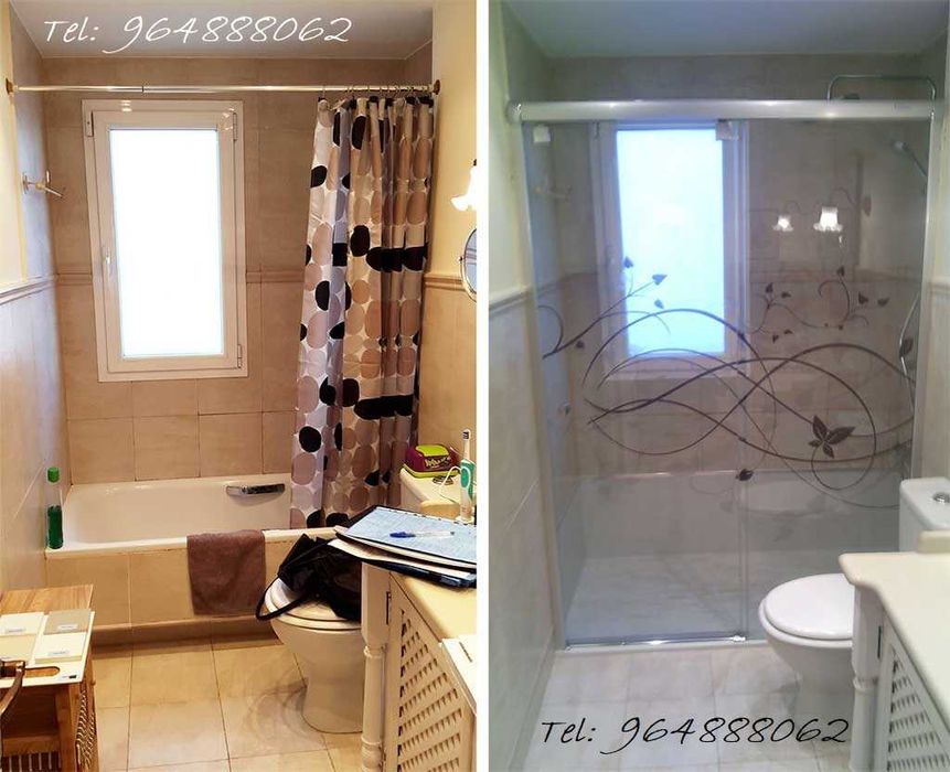 Banheira -» Base de duche - SUBSTITUIÇÃO