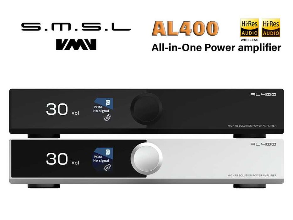 SMSL AL400 (All-in-One) Amplifier 165Wx2 + DAC + HDMI (eARC) + Phono + BT LDAC - Новинка!