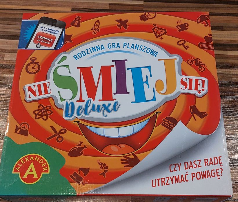 Nie śmiej się. Deluxe. Rodzinna GRA planszowa. Alexander.