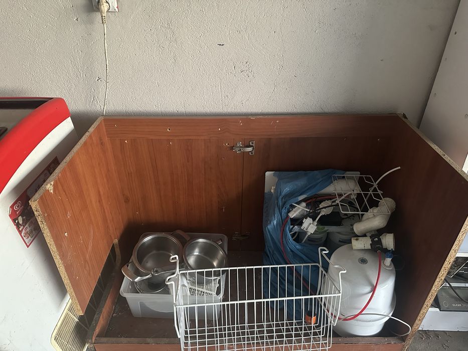 Zlewozmywak alumniowy +bateria +polka