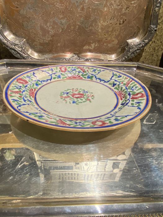 Prato Porcelana da China Séc XIX 22,3 cm