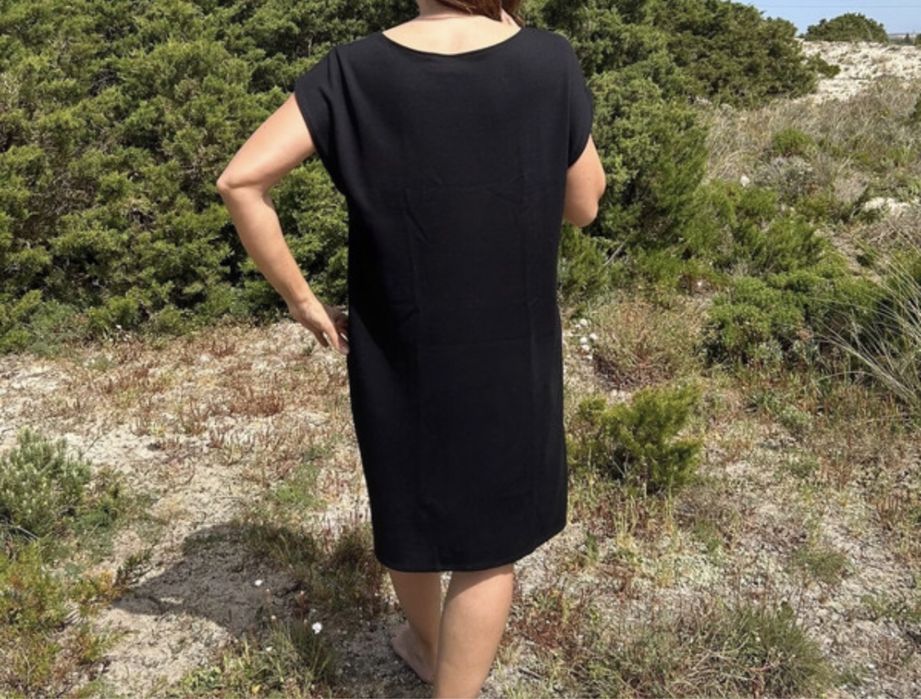 Vestido Promod amarelo e preto; Tamanho único