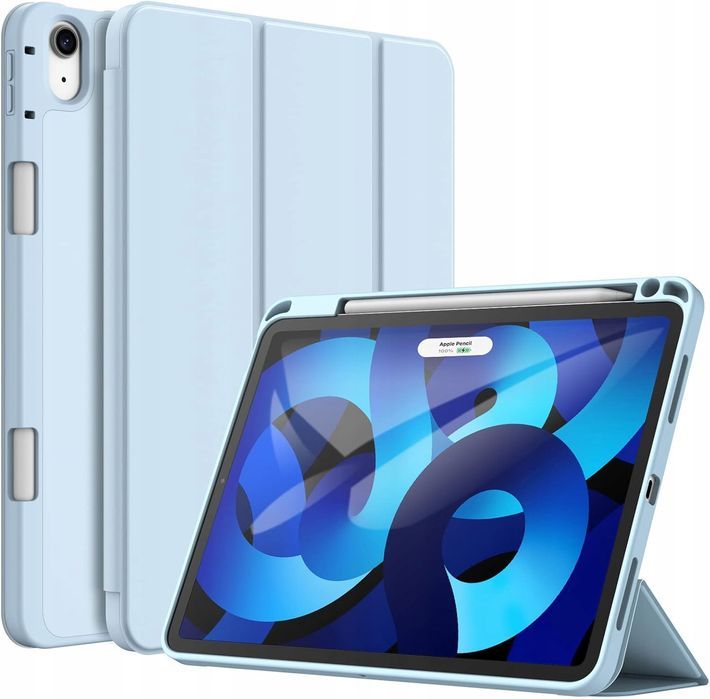 jetech etui ipad air 11" m4 m3 m2 10.9 air 5 4 uchwyt tpu niebieskie