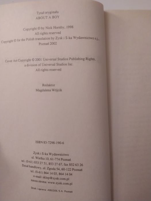 Hornby Nick, Był sobie chłopiec