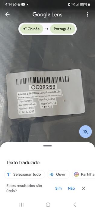Embutimento de pára-lamas de fibra de carbono BMW X5 M G05 F95 de cola