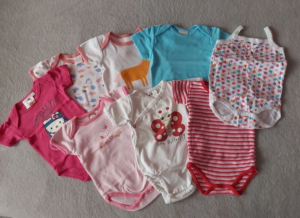Body krótki rękawek 62-68 11 sztuk