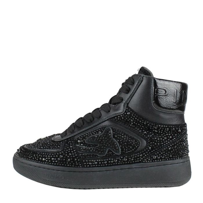 Buty damskie Pinko, trampki, rozmiar 35, czarne, skórzane, codzienne, sportowe SCH1238