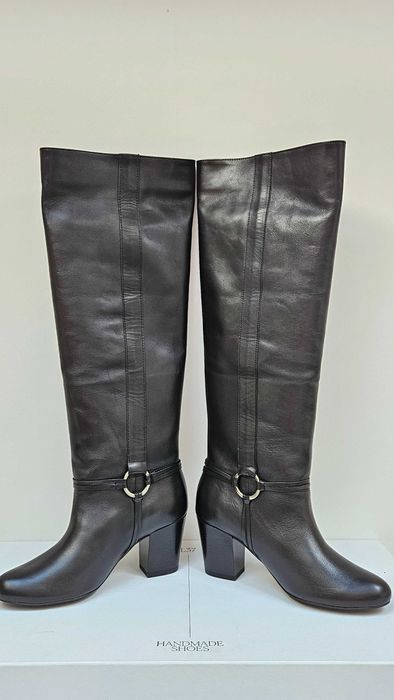Nowe długie kozaki L37 skóra  kazar 39 25.5cm