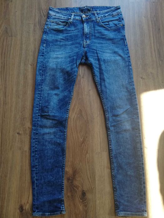 Spodnie jeansowe ZARA męskie granatowe