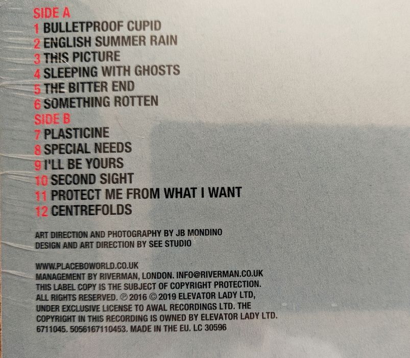 Виниловая пластинка Placebo.