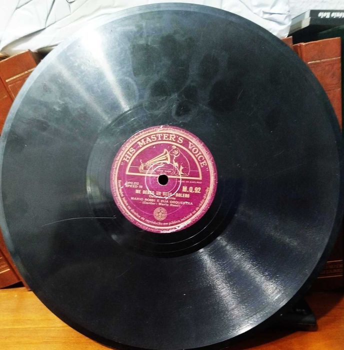 Lote 4 discos de gramophone 78 rpm Columbia e His Master Voice
