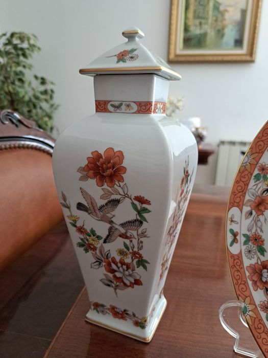 Talha e prato vista alegre motivo magnólia