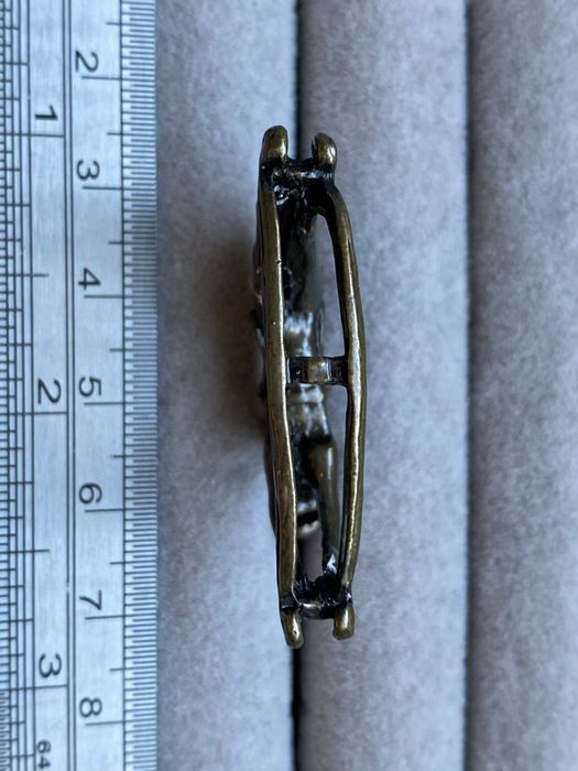 Zawieszka Brelok Konik na Biegunach Kołysząca się Zabawka Miniatura Vintage Mosiądz
