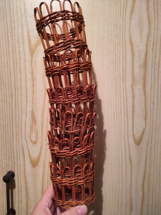 6 sztuk koszyczki na szklanki wiklinowe prl retro