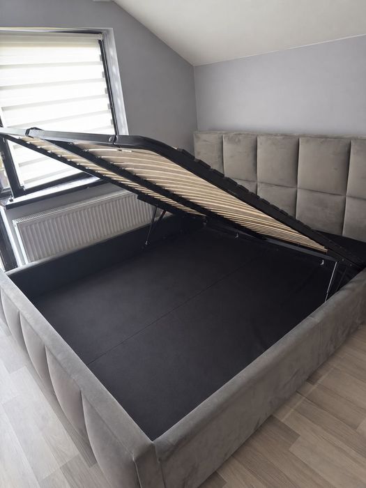Łóżko tapicerowane 200x220 z pojemnikiem – Agata Meble