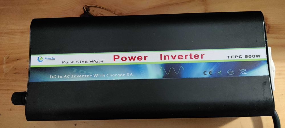 Інвертер з чистою синусоїдою справжні 500Вт з зарядом акумулятора