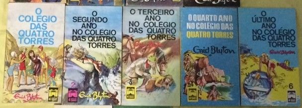 Antigos livros enid blyton colecção 4 torres, mistério e as gémeas