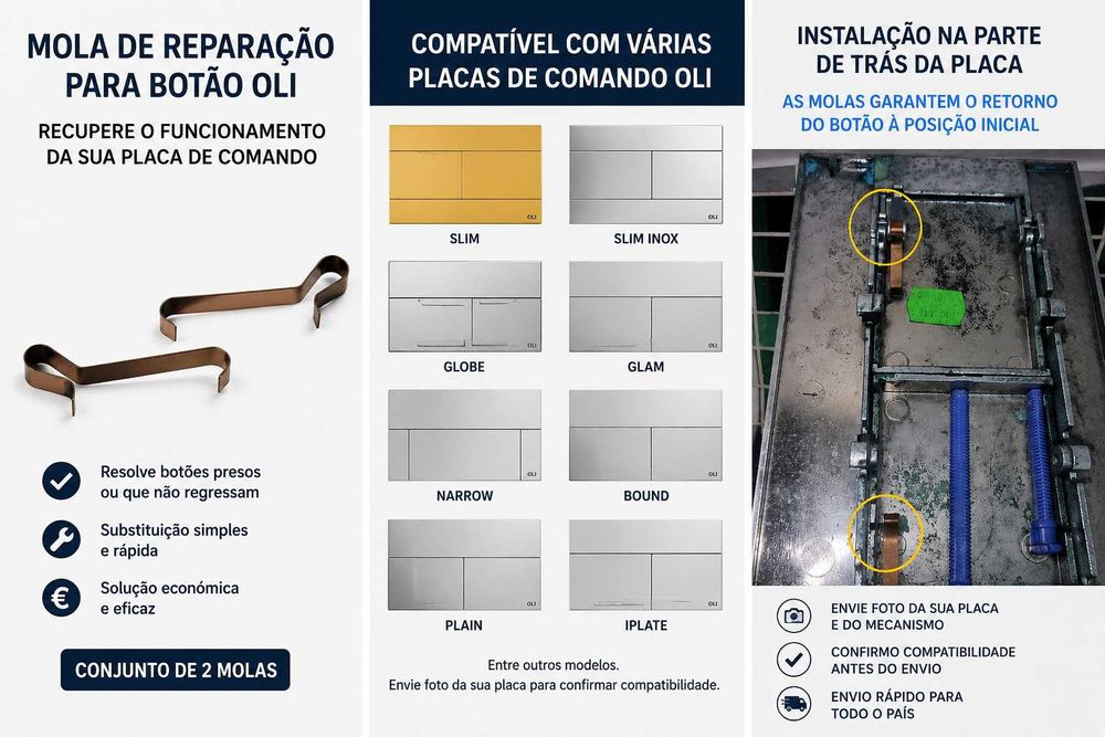 Mola Reparação Botão Autoclismo OLI | Placa de Comando