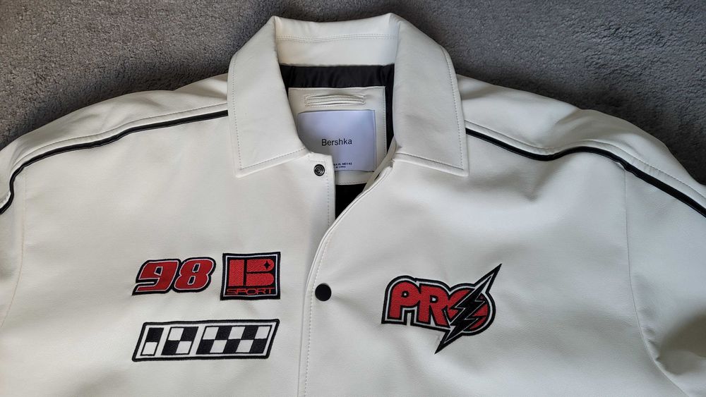 Bomberka oversize racing jacket, bershka rozmiar xl
