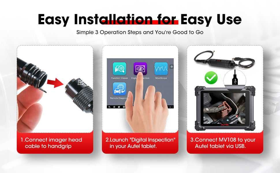 Autel MaxiVideo MV108S Câmara de Inspecção Digital (NOVO)
