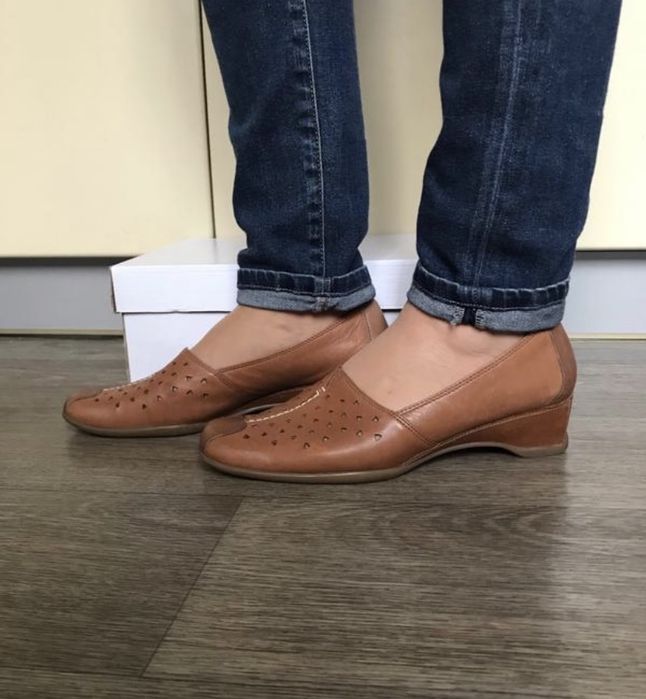 K жіночі шкіряні 39,5-40 туфлі, мокасини, балетки