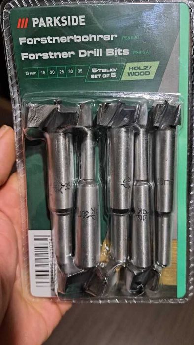 Набор ступінчастих свердл,свердла Форстнера Parkside PSB 6 A1