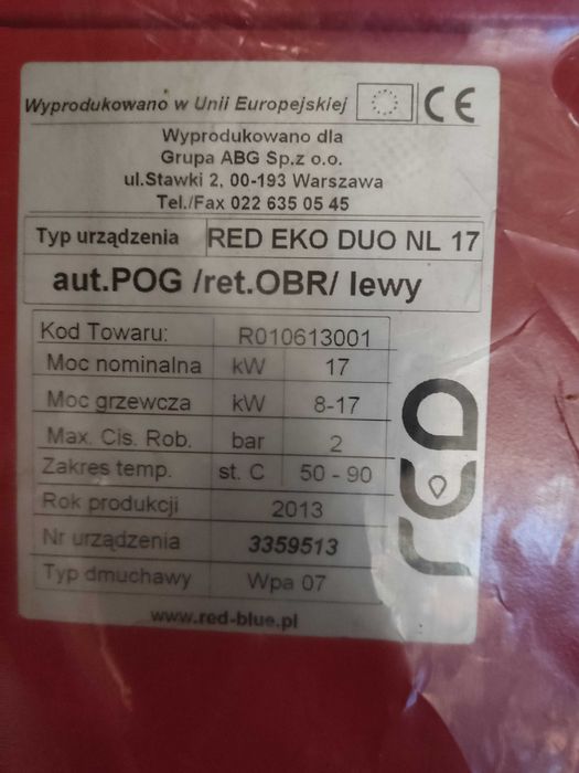 Części do pieca RED