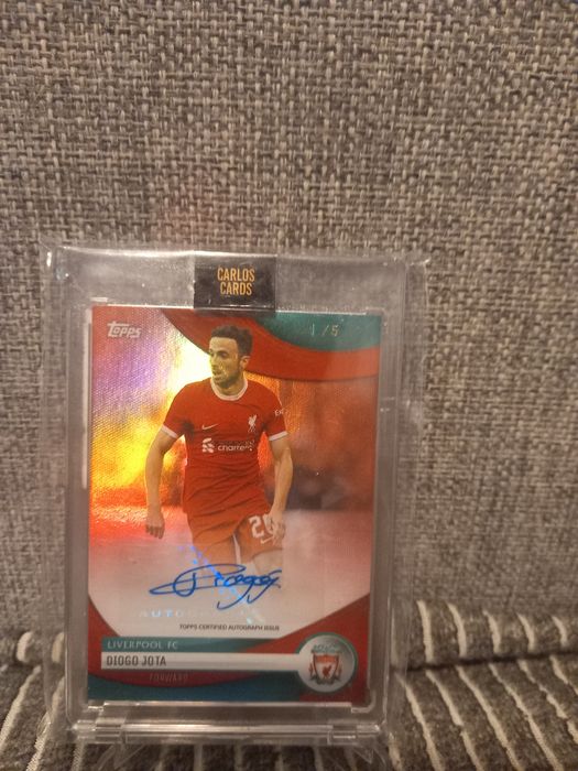 Topps team set liverpool diogo jota autograf 1/5 first made