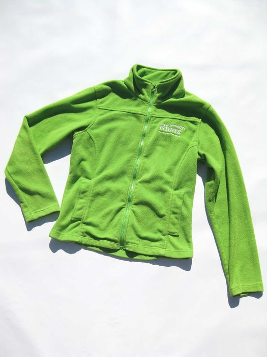 Салатовая флисовая толстовка на молнии с карманами Lemon & Soda