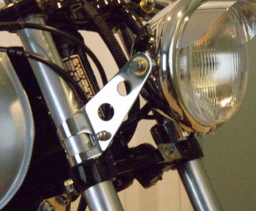 Suporte apoio farol universal para projectos cafe racer bobber