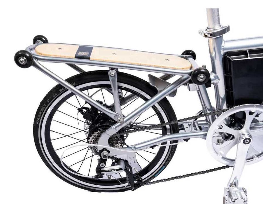 Bicicleta dobrável elétrica citadina cadeirinha Ahooga Folding Power+